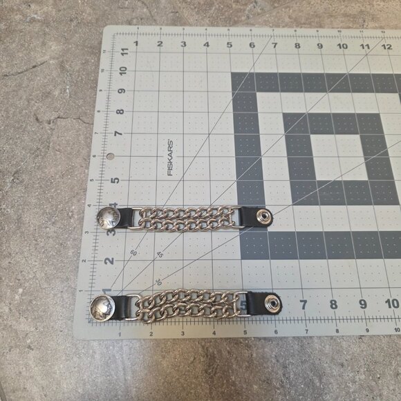 Vtg Indian Head Nickel Chain Biker Vest Extender Set Of 2 1937 - Picture 4 of 4